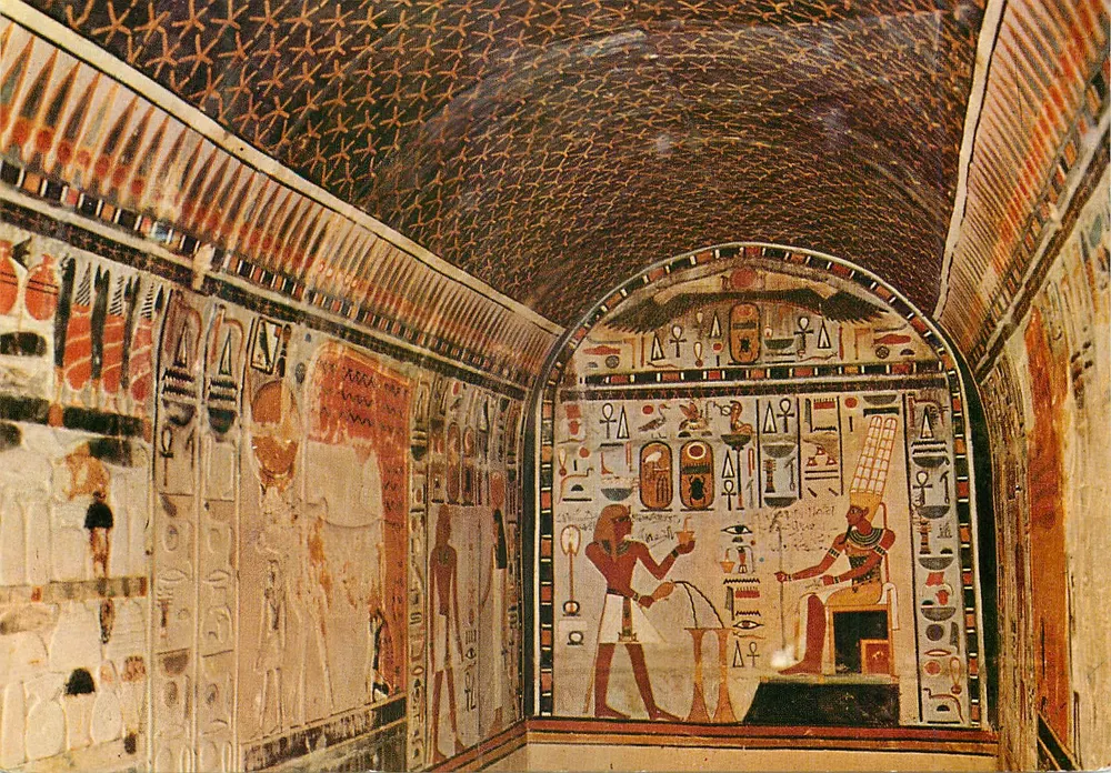 Capela pintada do rei Tutmés III — XVIII dinastia — editor K. Lambelet & Co., Caire - Frente