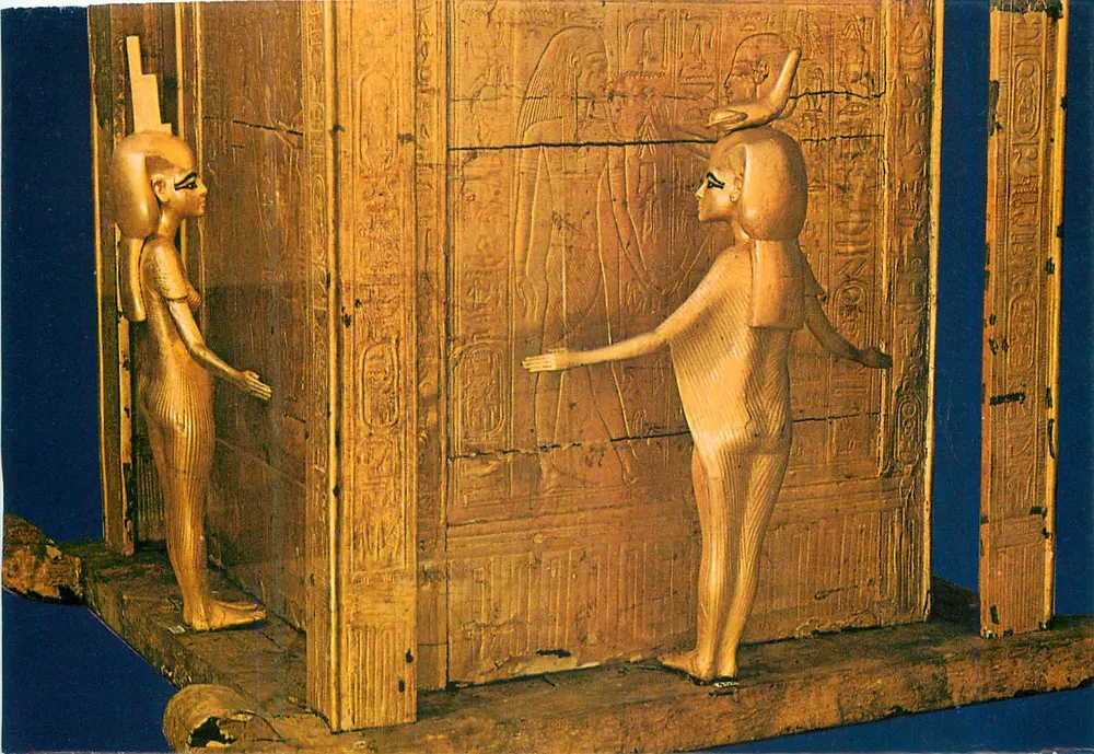 Tutankhamuns Schätze — Die große goldene Kanopenkiste — Verleger Lehner & Landrock, Nr. 98 - Vorderseite