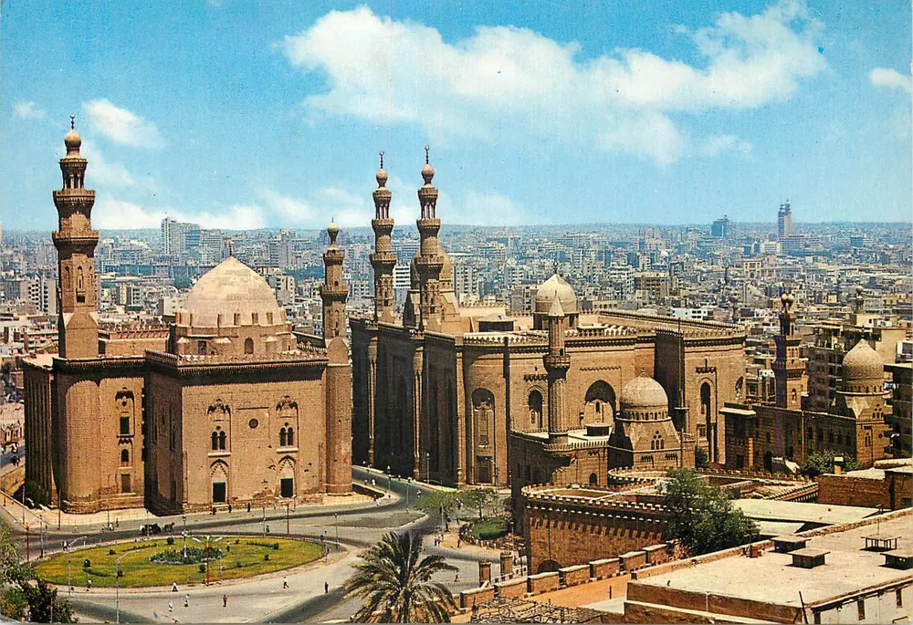 Mesquita de Sultan Hassan e Mesquita El-Riffaie — Cairo — editor Lehner & Landrock, n°40 - Frente