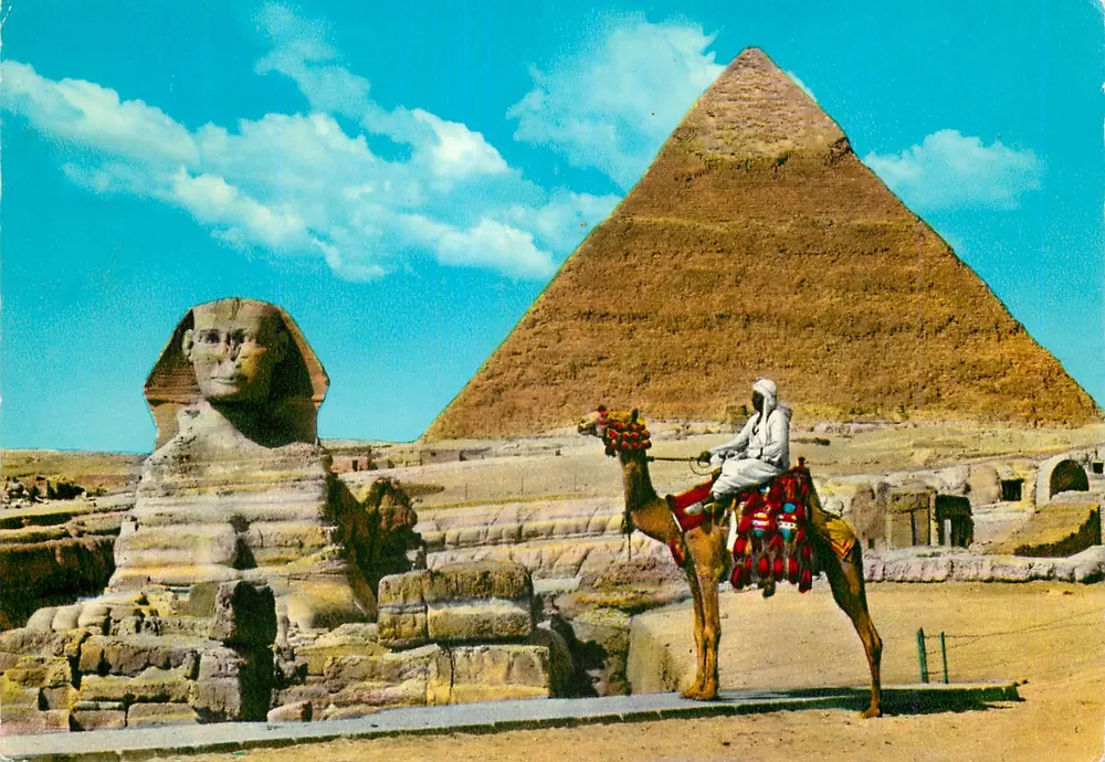 Der Sphinx und die Pyramide von Khéphren — Giza, Ägypten — A.R.E. Egypt, n° 517 - Vorderseite