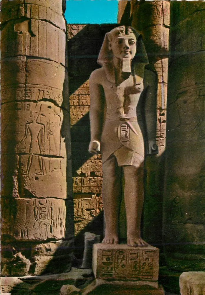 Estátua de Ramsés II — Luxor — editor K. Lambelet & Co, n° 605 - Frente