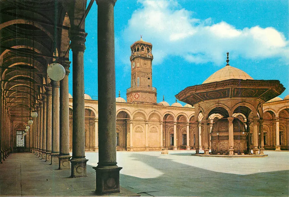 Pátio da Mesquita de Mohamed Aly — Cairo — Landrock & Lehner - Frente
