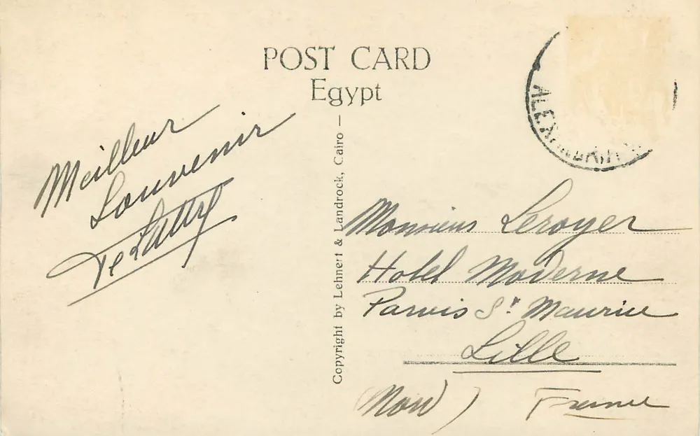 Cairo — A Cidadela — Landrock & Lehner - Verso