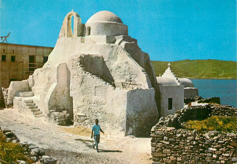 Insel Mykonos — Kirche «Paraportiani» — Verlag Loucatos & Co., Athen - Vorderseite