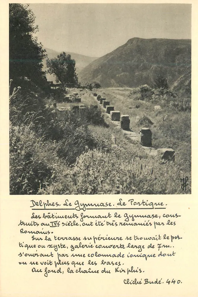 Delphi, Das Gymnasion, Der Portikus — Verlagsgesellschaft « Les Belles Lettres », Paris - Vorderseite