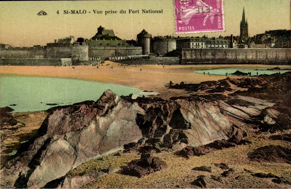 St-Malo - Vue prise du Fort National — éditeur non identifié, n° de série 4 - Recto