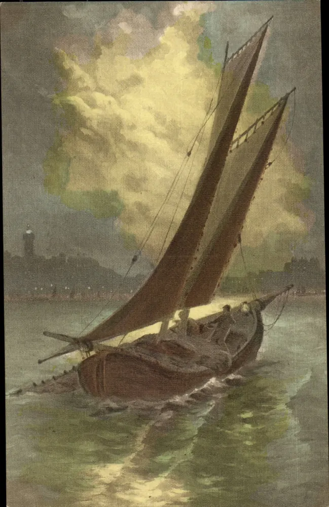 Segelboot — Nachtsicht — The O.L.A. Ltd, London, Serie 530 - Vorderseite