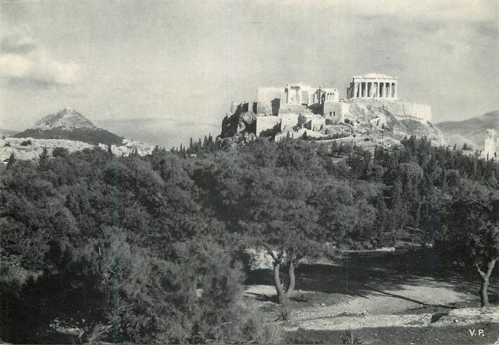 Akropolis von Athen — Blick vom Nordwesten — V.P. - Vorderseite