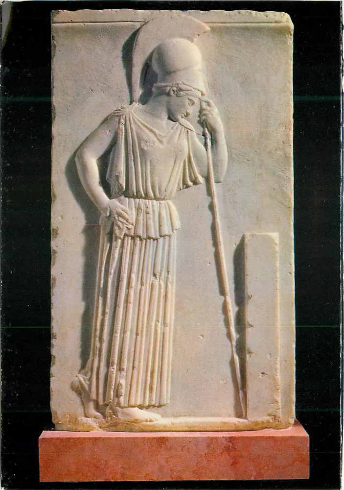Weinende Athene — Marmorstatue — Museum der Akropolis, Athen - Vorderseite