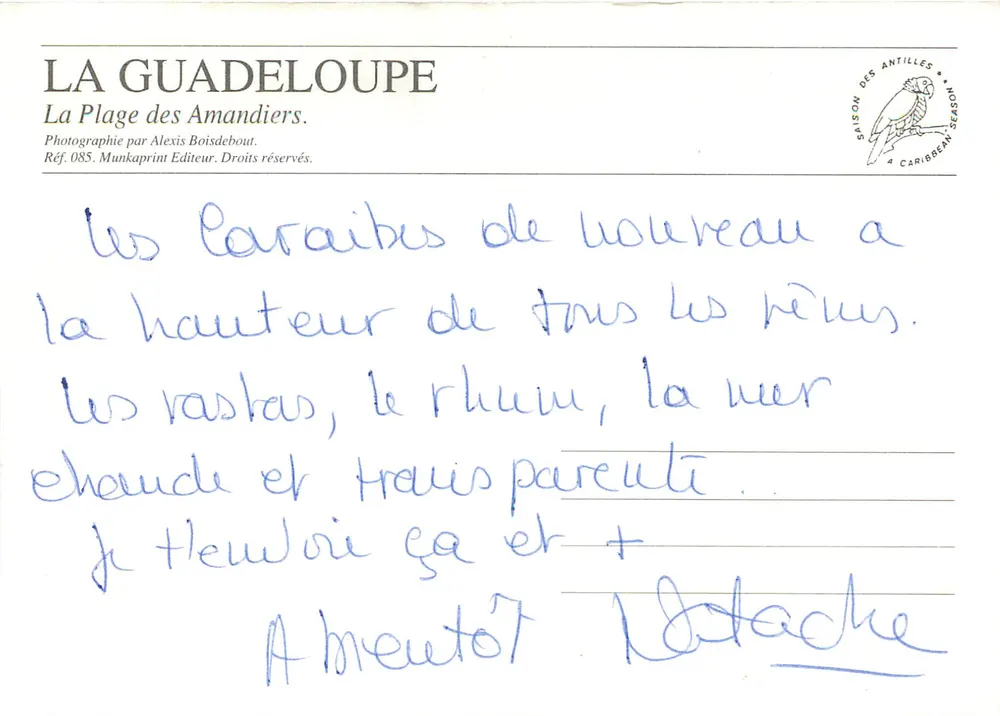 Guadeloupe — Sainte-Rose — Alexis Boisdebout - Rückseite
