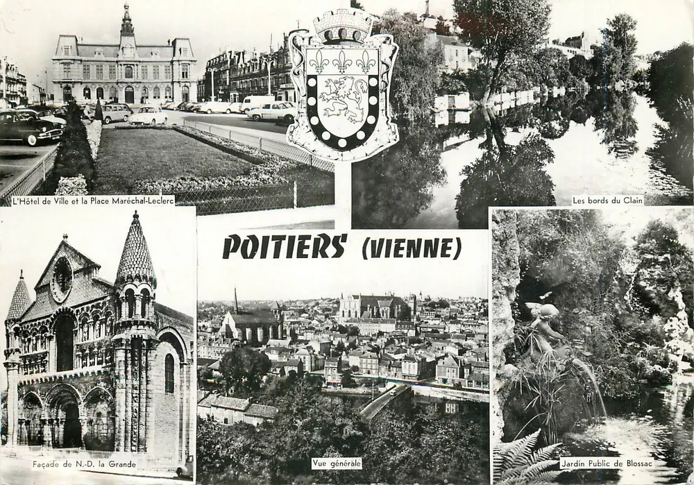 Poitiers (Vienne) — vista panorâmica e locais — editor Combiér - Frente