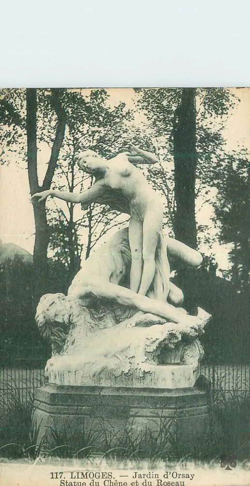 Limoges — Garten von Orsay — Statue des Eichens und des Rohrs - Vorderseite