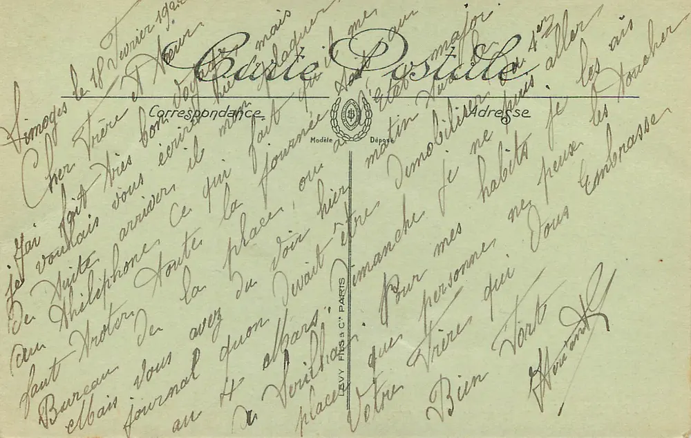 Limoges — A Prefeitura — LL. — n°27 - Verso
