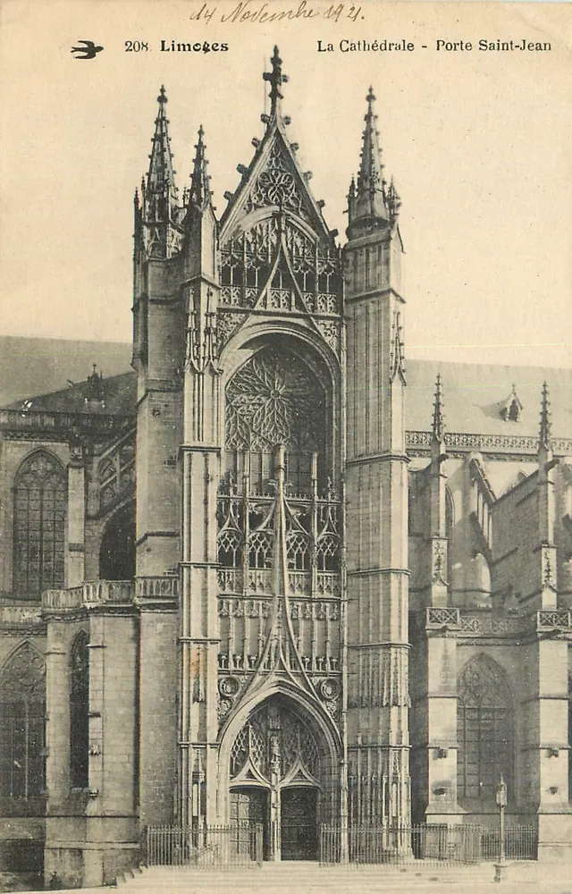 Limoges — Die Kathedrale — Tor Saint-Jean — unbekannter Verlag, Nr. 208 - Vorderseite