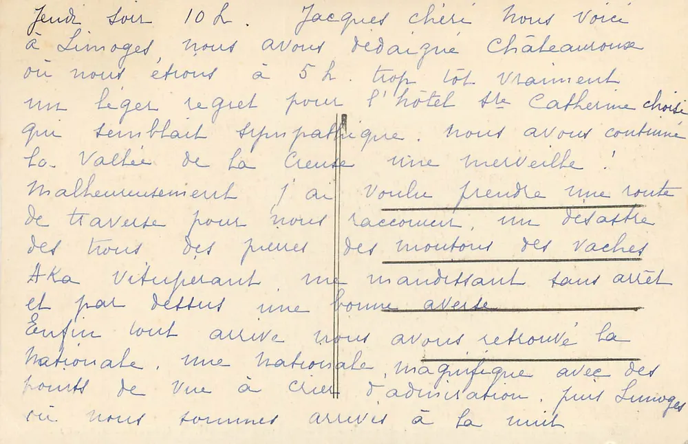 Limoges — Panorama der drei Brücken (Saint-Martial, National und Viaduc) — unbekannter Verlag, Nr. 251 - Rückseite