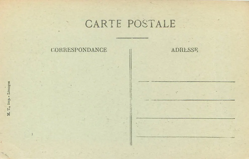 Limoges — A Prefeitura — M.T., imp. Limoges - Verso