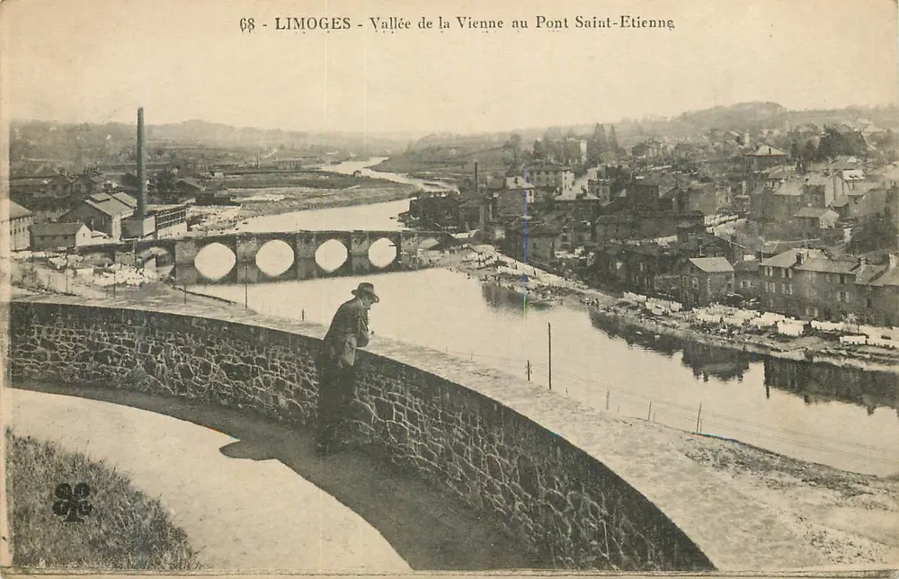 Limoges - Tal der Vienne am Pont Saint-Etienne — unbekannter Verlag, Nr. 68 - Vorderseite