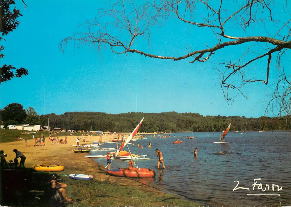 Lago de St-Pardoux — playa animada — ediciones TÉDÉC, N°8 (82) 'EN LIMOUSIN' - Anverso