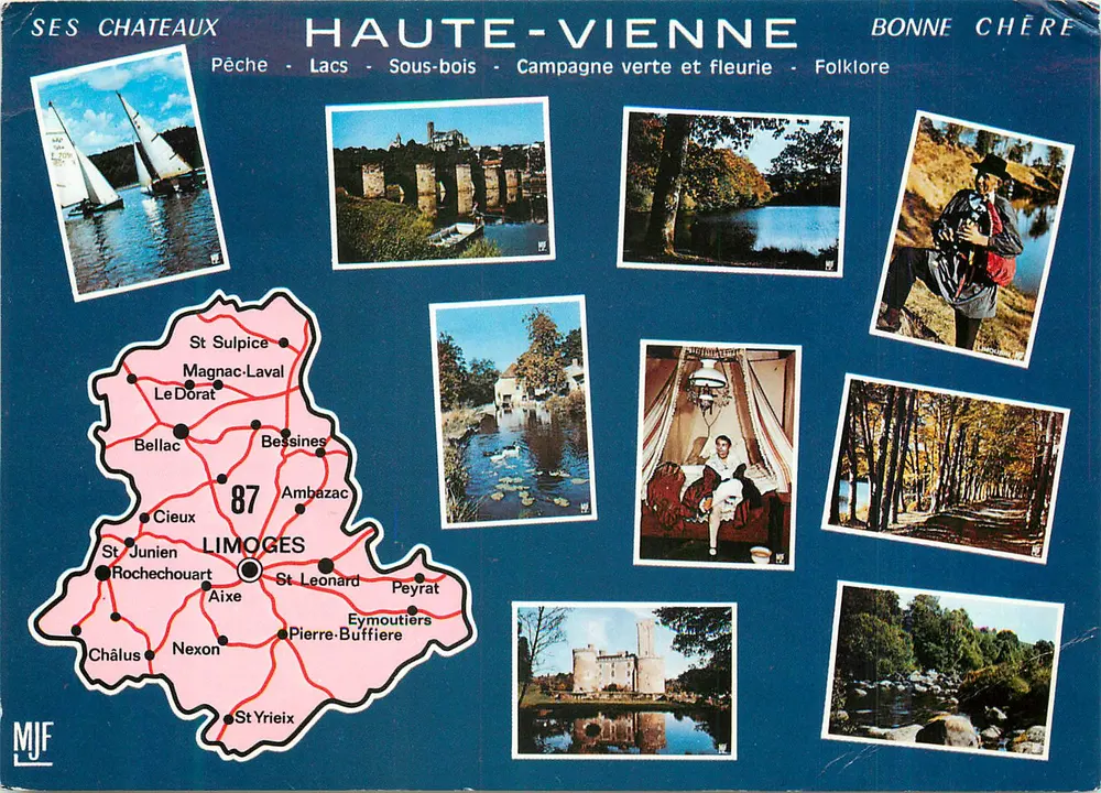 Haute-Vienne — Seus castelos, pesca, lagos, bosques — MJF - Frente