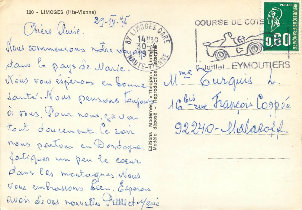 Panorama de Limoges — Edições Modernas Théodiac, n°100 - Verso
