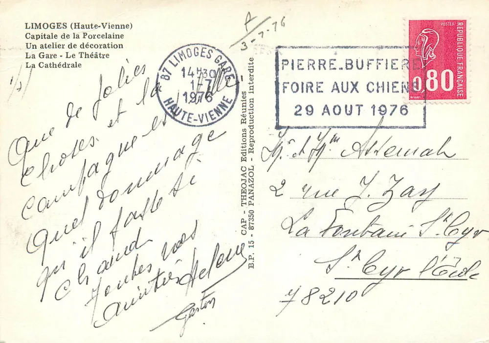Limoges - Hauptstadt der Porzellanherstellung — CAP - Théolac Éditions, n°15 - Rückseite