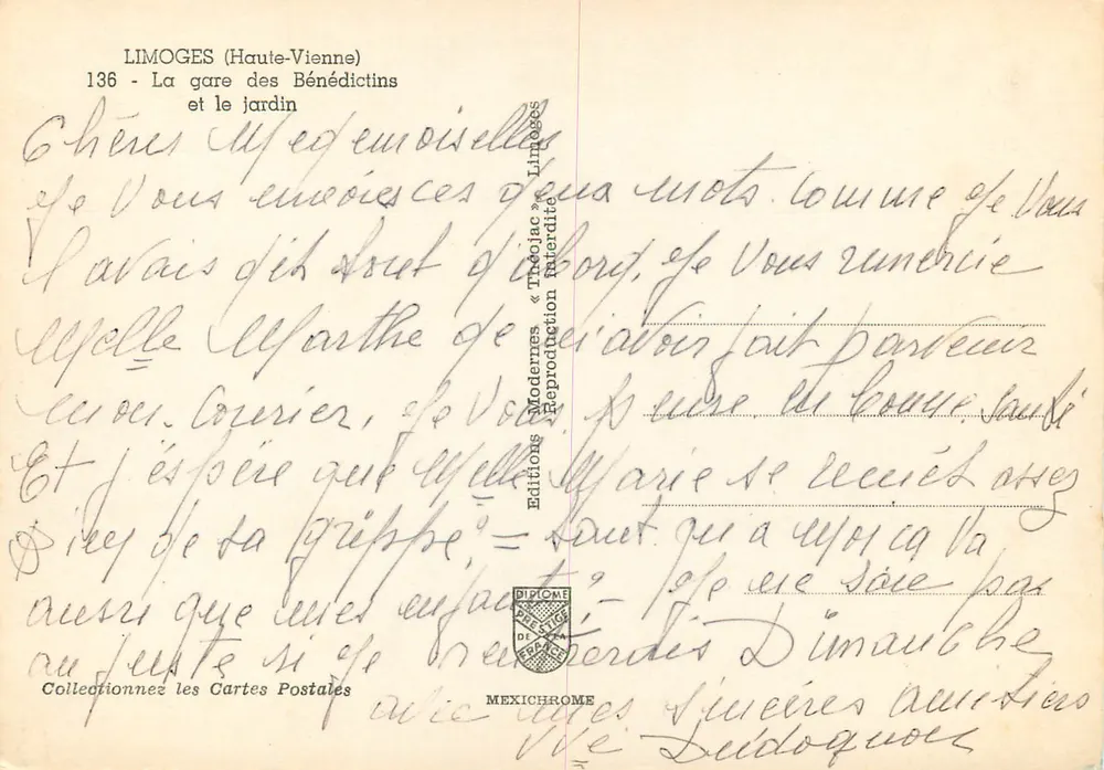 Limoges - Die Benediktiner-Station und der Garten — Éditions Diplome - Rückseite
