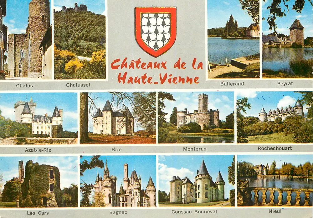 Castelos da Haute-Vienne — Edições Modernas "Théojac", n°87/256 - Frente