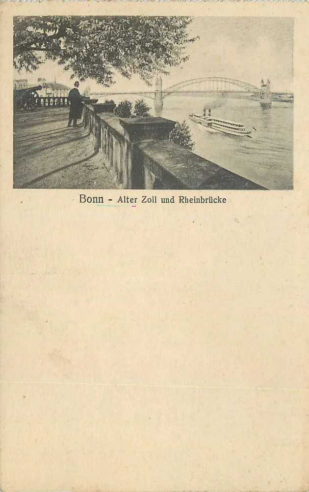 Bonn - Alter Zoll und Rheinbrücke — Kunstverlag Wilhelm Köhler, Bonn, Nr. 3111 a - Vorderseite