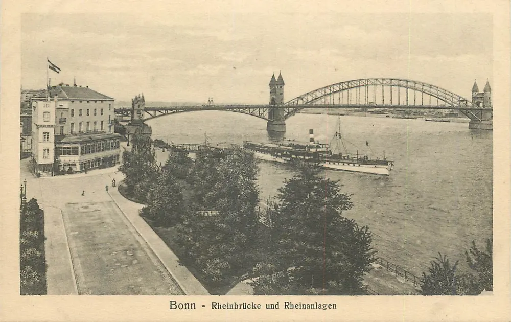 Bonn - Rheinbrücke und Rheinanlagen — Kunstverlag Wilhelm Köhler, Bonn, Nr. 3011 - Vorderseite