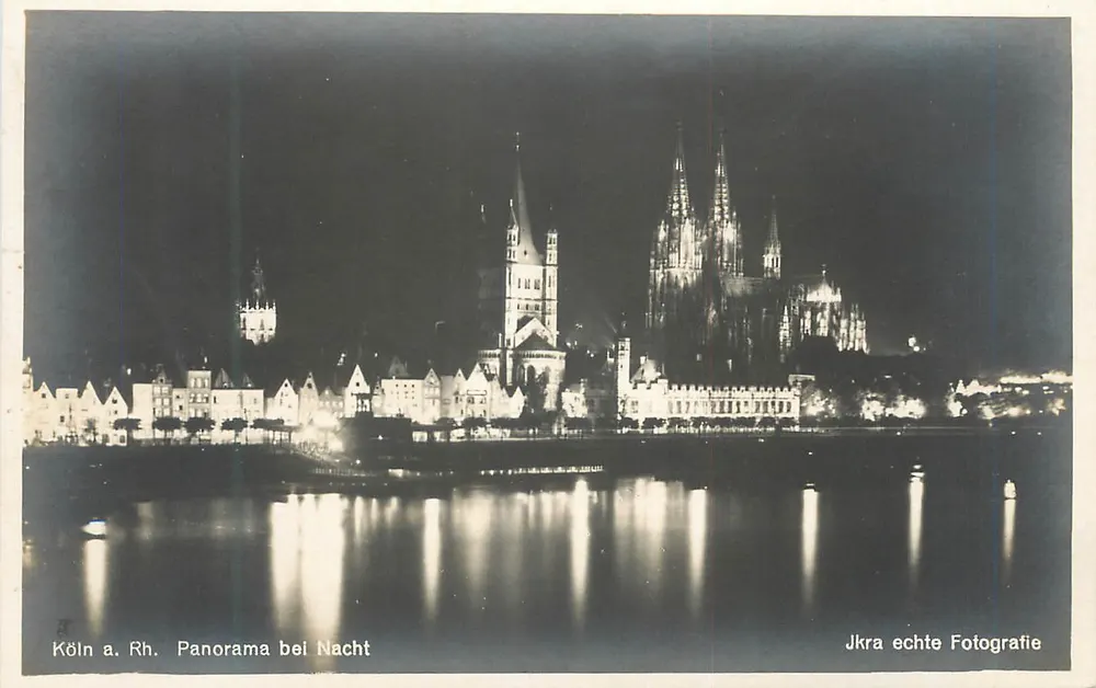 Köln (Rhein) — Nachtpanorama — Jkra echte Fotografie - Vorderseite