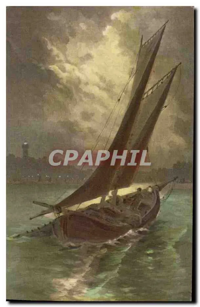 Segelboot — maritime Ansicht — The O.I.A. Ledenhall St. London - Vorderseite