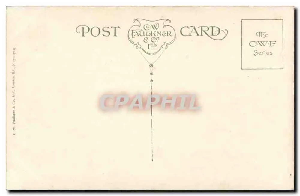 Zonsondergang over zee — boot in de verte — uitgever U.W. Faulkner & Co. Ltd. (CW.F. Series) - Achterkant
