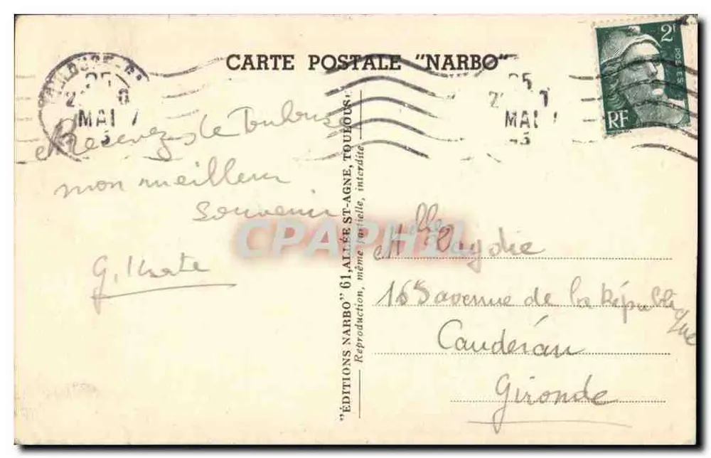 Toulouse — C'orcher dos Augustinos — Edições Narbo, n°9 - Verso