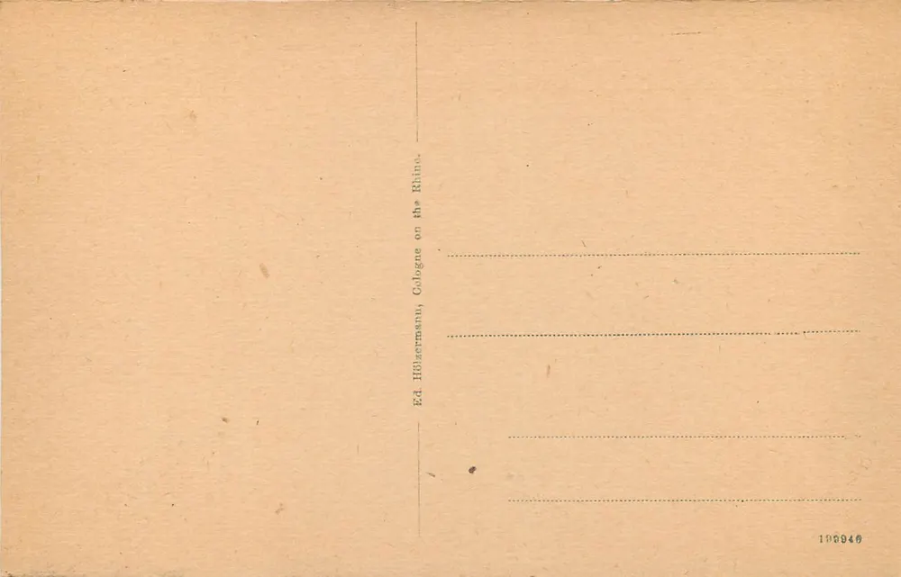 Colonia sul Reno — Ponte sospeso — Ed. Hitzermann - Verso