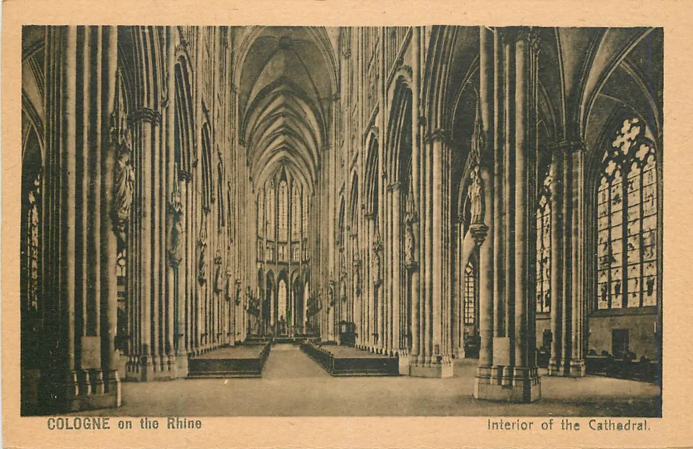 Köln am Rhein — Innenansicht der Kathedrale — Verlag Hölzermann, n° 199944 - Vorderseite