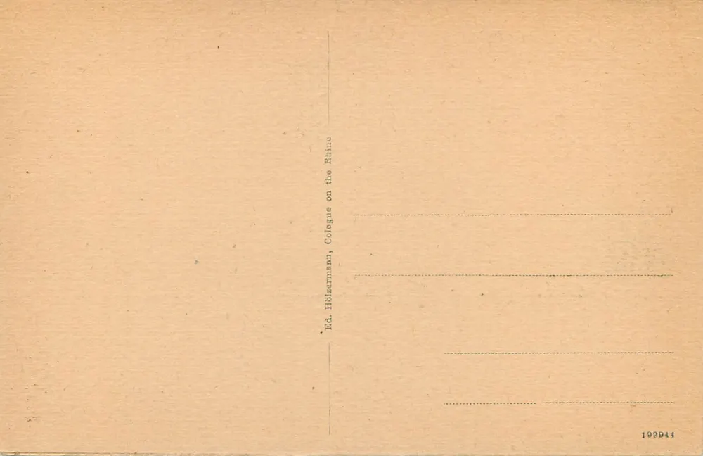 Köln am Rhein — Innenansicht der Kathedrale — Verlag Hölzermann, n° 199944 - Rückseite