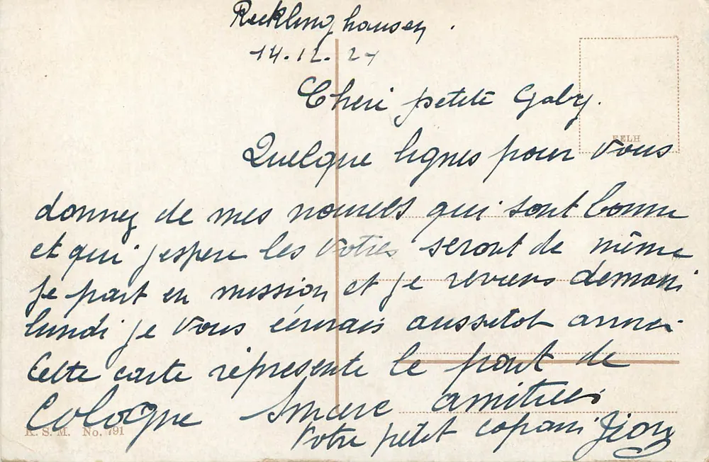 Köln — Widok na Ryn — R.S.M. Nr 791 - Rewers