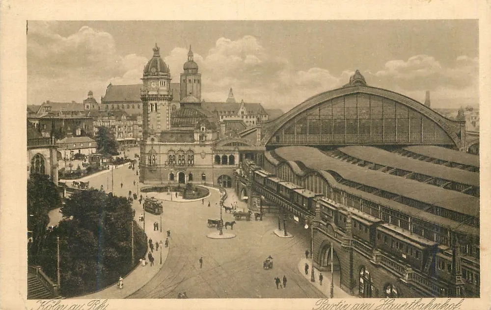 Teil des Hauptbahnhofs — Köln am Rhein — Verlag J. G. Schmilitz, Nr. 890 - Vorderseite