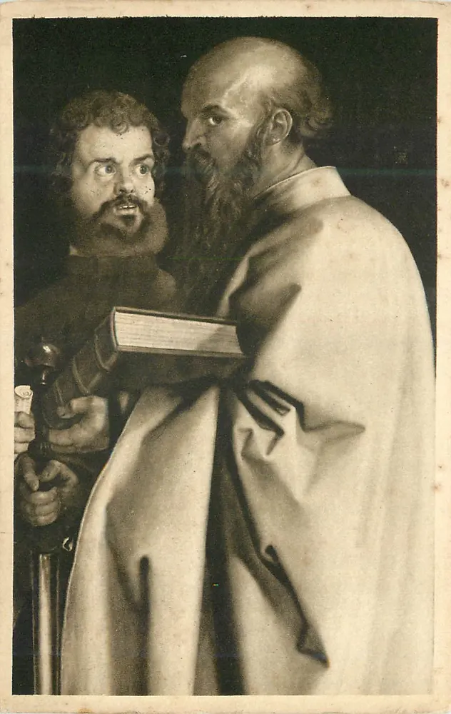 Heiliger Paulus und Heiliger Markus — Verlag F.A. Ackermann, Serie 201 - Vorderseite