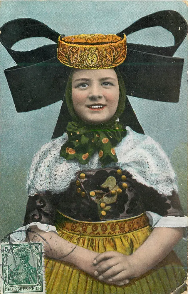 Dziewczyna w stroju folklorystycznym — wydawca Kunstverlag F. W. Kuhlmann, Bückeburg, nr 88 - Awers