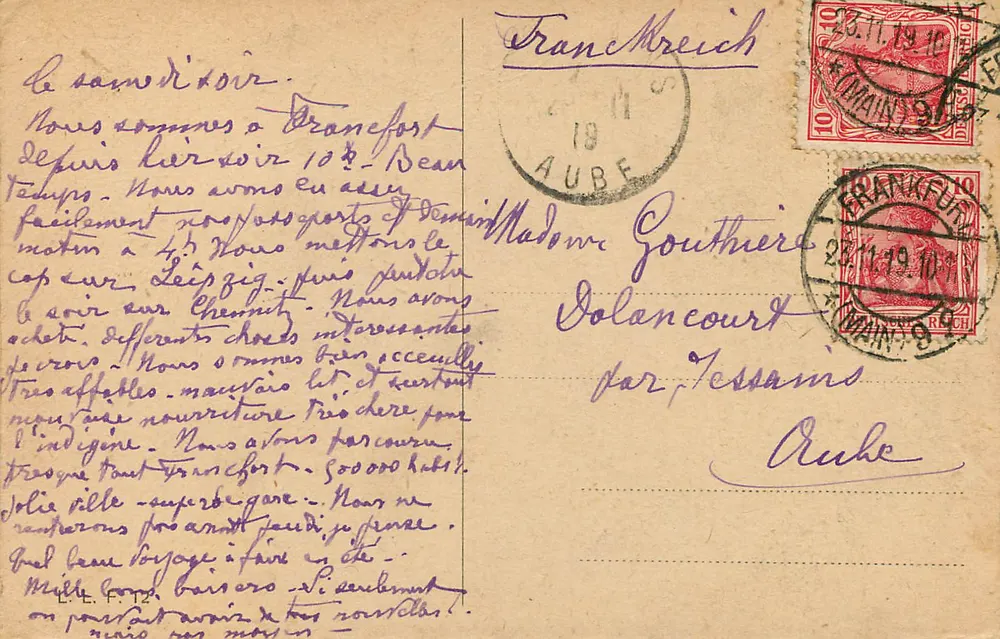 Frankfurt a.M. — Hauptbahnhof — Editore sconosciuto, numero di serie non visibile - Verso