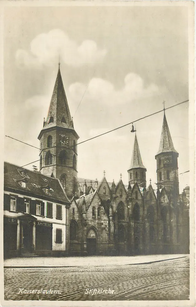 Kaiserslautern — Stiftskirche — Verlag Wilh. Wiche, Kaiserslautern - Frente