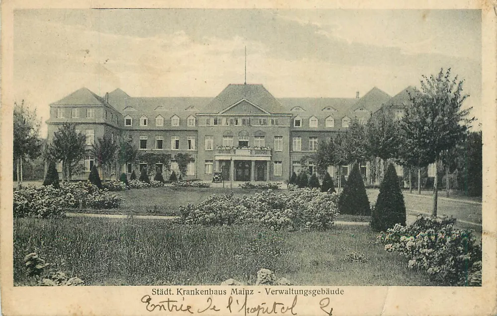 Städtisches Krankenhaus Mainz — Verwaltungsgebäude — Walter-Diehl, Kunstverlag - Vorderseite