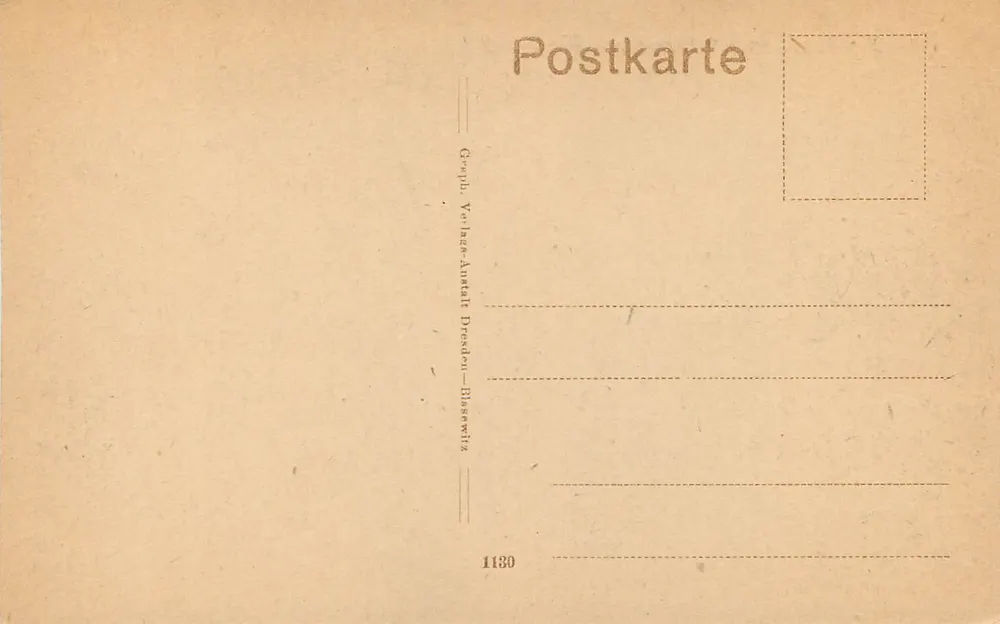 Mainz - Rheinufer bei den Niederlanden - Dampfschifffahrt — Graph. Verlag Amtal Dresden-Bisewitz, Nr. 1180 - Rückseite