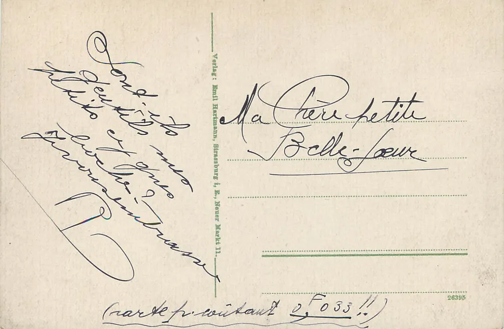 Saarbrücken — Teil am Deutsch-Mühlenweiher — Verlag: Emil Hermann, Straßburg - Rückseite