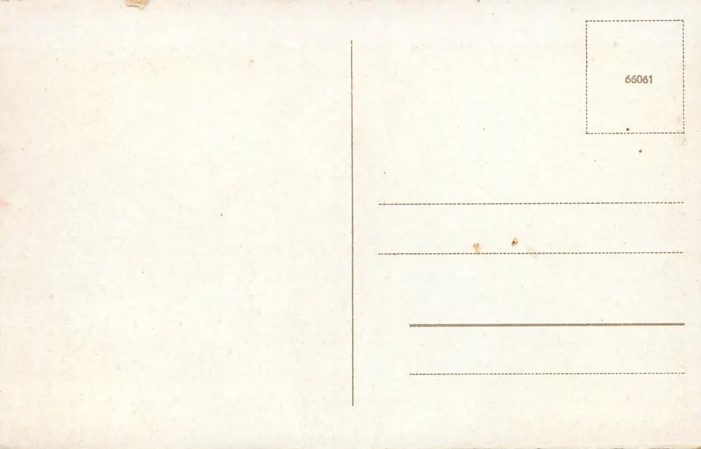 Saarbrücken — vista panorâmica da Saar — editor desconhecido, n° de série 66061 - Verso