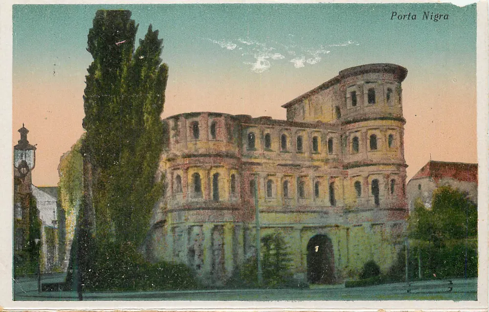 Porta Nigra — Porta Nigra — carta postal antiga - Frente