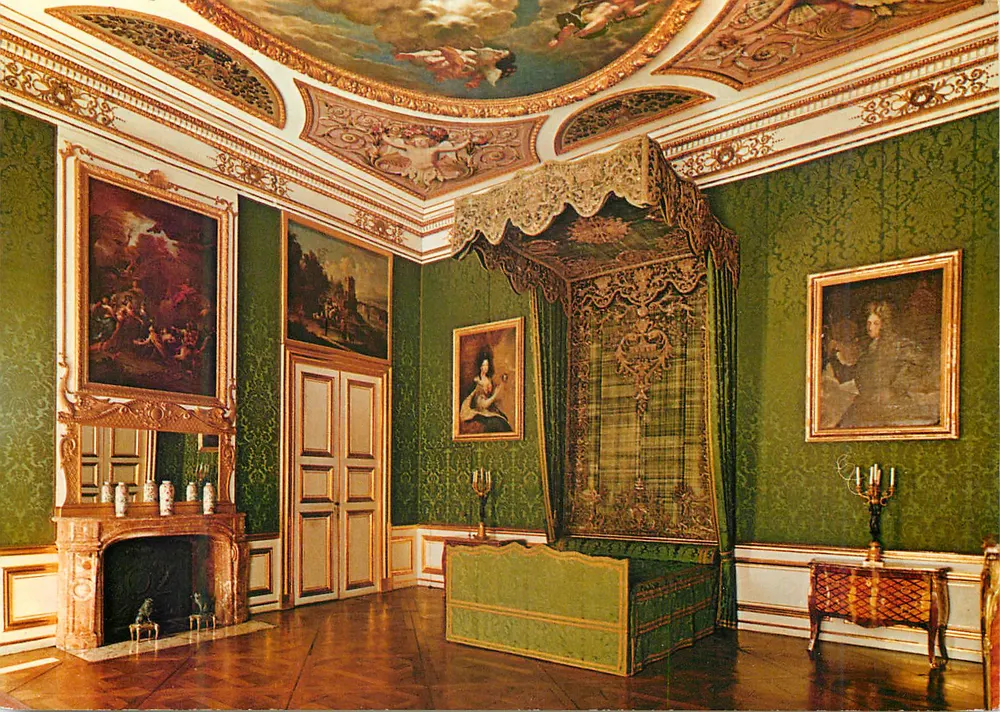 Südflügel, Schlafzimmer 18. Jahrhundert — Schloss Nymphenburg — Verlag M. Härtil - Vorderseite