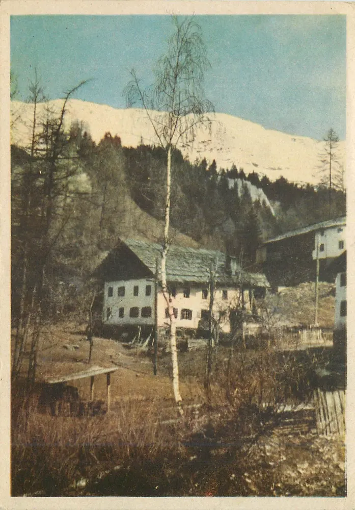 Vorfrühling nas Alpes — segundo uma fotografia colorida de Dr. Raschen, Bremen — série 817/4 - Frente