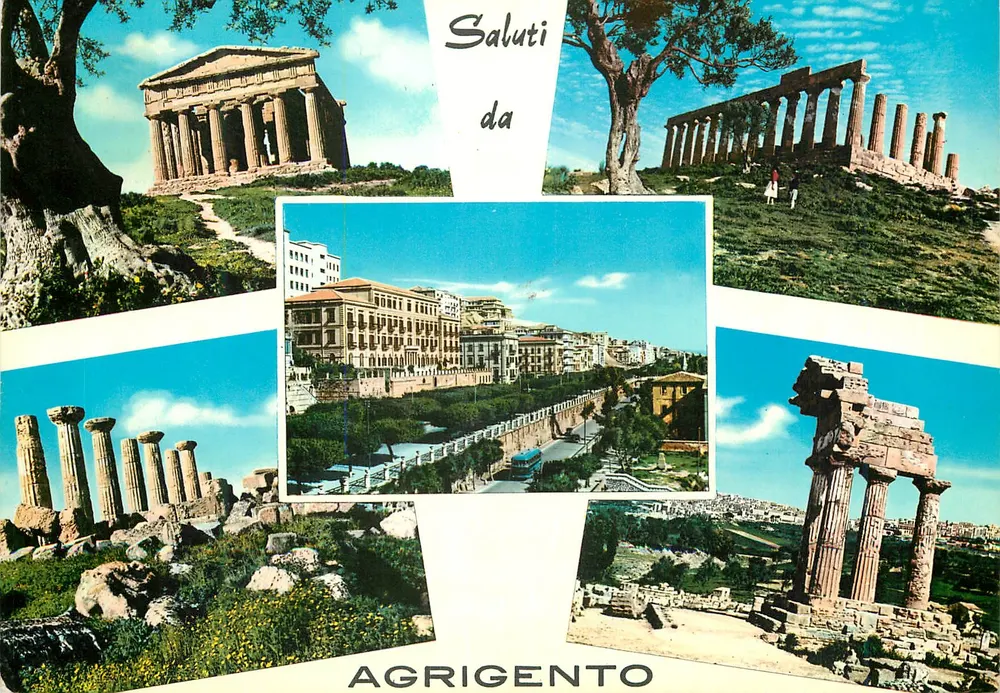 Agrigento – świątynie i miasto – wydawca Riv. Tabacchi Di Leo Eduardo - Awers